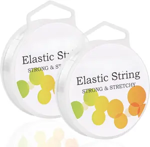 2 Pack Elastic String for Bracelets, Stretch Magic Elastic String Bead Cord  Thread for Friendship Bracelet, Necklaces, Clay Beads, Pony Beads