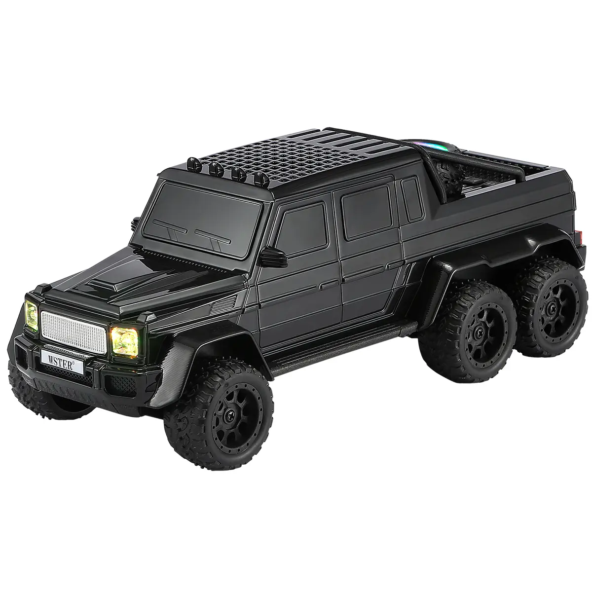 WSTER WS-G63 Large Off-Road Vehicle Wireless Bluetooth Speaker - 50Hz Audio Portable Sound System, Rechargeable, USB Type-C, TF Card, AUX, FM Radio, TWS Pairing, Spare Tire LED Light, Hands-Free Call, for Smartphones/Tablets (TikTokShopBlackFriday)