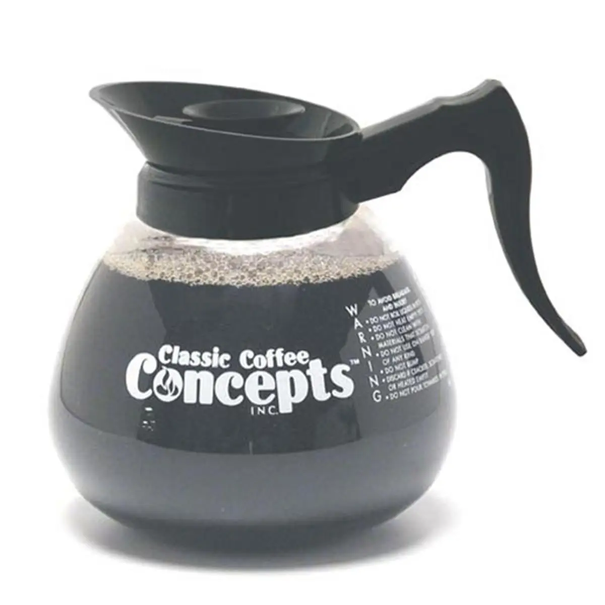 212 MAIN 12-Cup Glass Decanter - Black Tea & Coffee Bar Accessory with Detachable Lid, Glass Body, Classic Regular Brew Design, Brewer-Compatible (12-Pack for Commercial Use), Coffee Bar Accessories