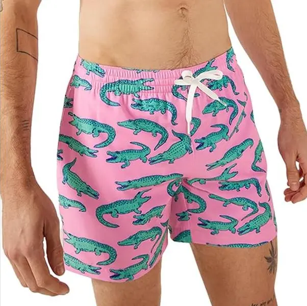 Chubbies Mens Swim Trunks – Mens Swim Shorts with 4-Way Stretch, 5.5” Beach Shorts with Elastic Waist, Drawstring,Mesh lining
