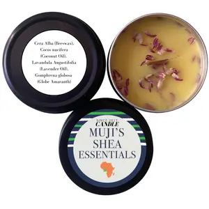 Lavender & Amaranth Aura Candle - Mini Container with Lavender Oil & Amaranth Flower - Selfcare Candle