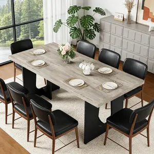 New Upgraded T leg style-dining table MDF T leg style-dining table