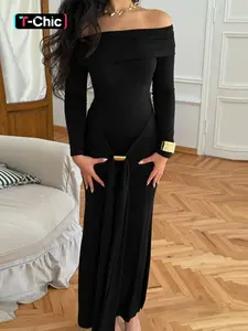Women Spring Autumn Sexy Long Sleeve Party Club Evening Chic Elegant Formal Wear Bodycon Basic Long Dress