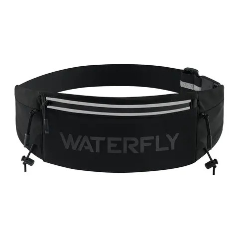 WATERFLY Unisex Mesh Sport Waist Belt Fanny Pack - Breathable, Adjustable 3-Pocket Phone Holder with Bib Clip, Water-Resistant Pocket, Outdoor Jogging Equipment (Fits All Phones) Fall Deals For You
