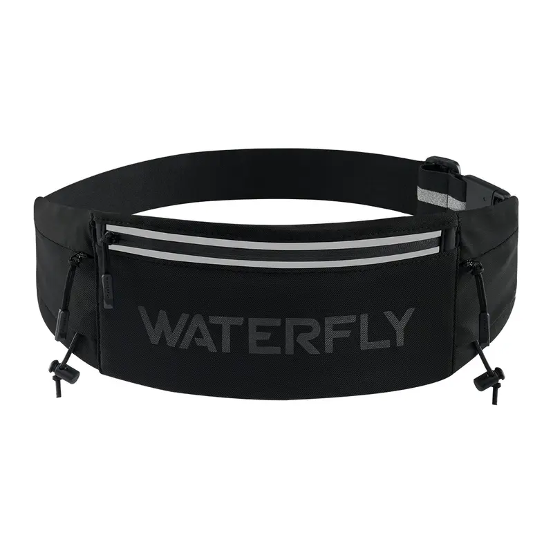 WATERFLY Unisex Mesh Sport Waist Belt Fanny Pack - Breathable, Adjustable 3-Pocket Phone Holder with Bib Clip, Water-Resistant Pocket, Outdoor Jogging Equipment (Fits All Phones) Fall Deals For You