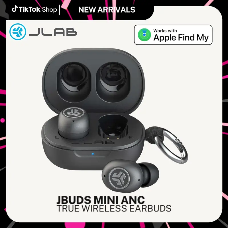 JBuds Mini ANC True Wireless Earbuds, Active Noise Cancelling, Spatial Audio, iOS Find My, Bluetooth 6, IP55 Water Resistant, iOS and Android by JLab Light Weight Earbud True Wireless Earphones