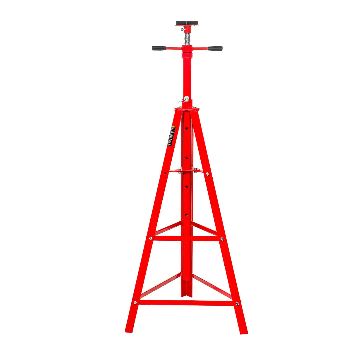 Stark USA Heavy Duty 2 Ton Auto Shop Steel Red Under Hoist Mount Tripod Stand 48-3/4in to 84in Lift Range Lead-Free Paint Finish Corrosion Resistant, 24" X 24" X 24"