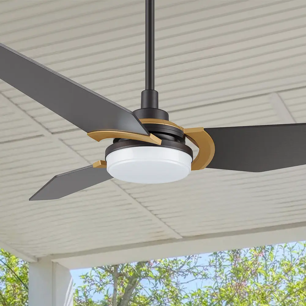 Trailblazer Outdoor Smart Fan with Bright LED Light and Remote 56 inch
