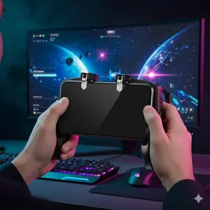Professional Mobile Gaming Controller: High-Sensitivity Joystick & Triggers for iOS/Android. Ergonomic Grip, Easy Aiming, Enhanced Reaction Speed. Supports Popular FPS Games. Simple Setup, Ultimate Gameplay Upgrade.