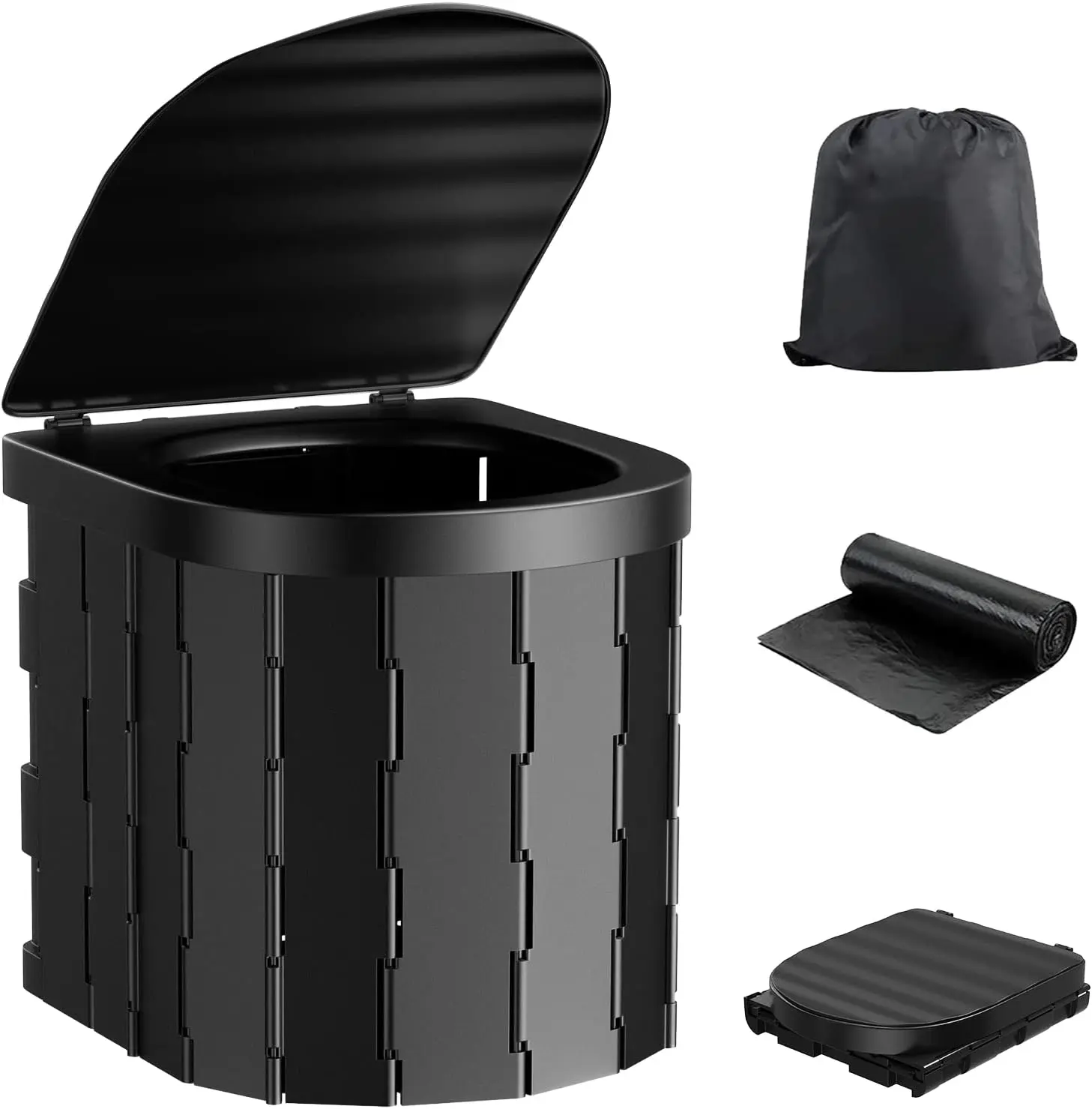 [Christmas deal] Portable Toilet for Camping, Portable Toilet for Adults, Portable Potty for Adults, Folding Waterproof Portable Potty for Camping, Car, Bucket, Travel, Outdoor, Hiking, Trips, Boat, Beach, Tent