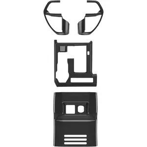 powoq 4PCS Center Console Interior Decoration Trim Compatible with 24-26 Toyota Tacoma Rear Air Vent Cover Replacement for 2024-2026 Toyota Tacoma Accessories(Glossy Black)