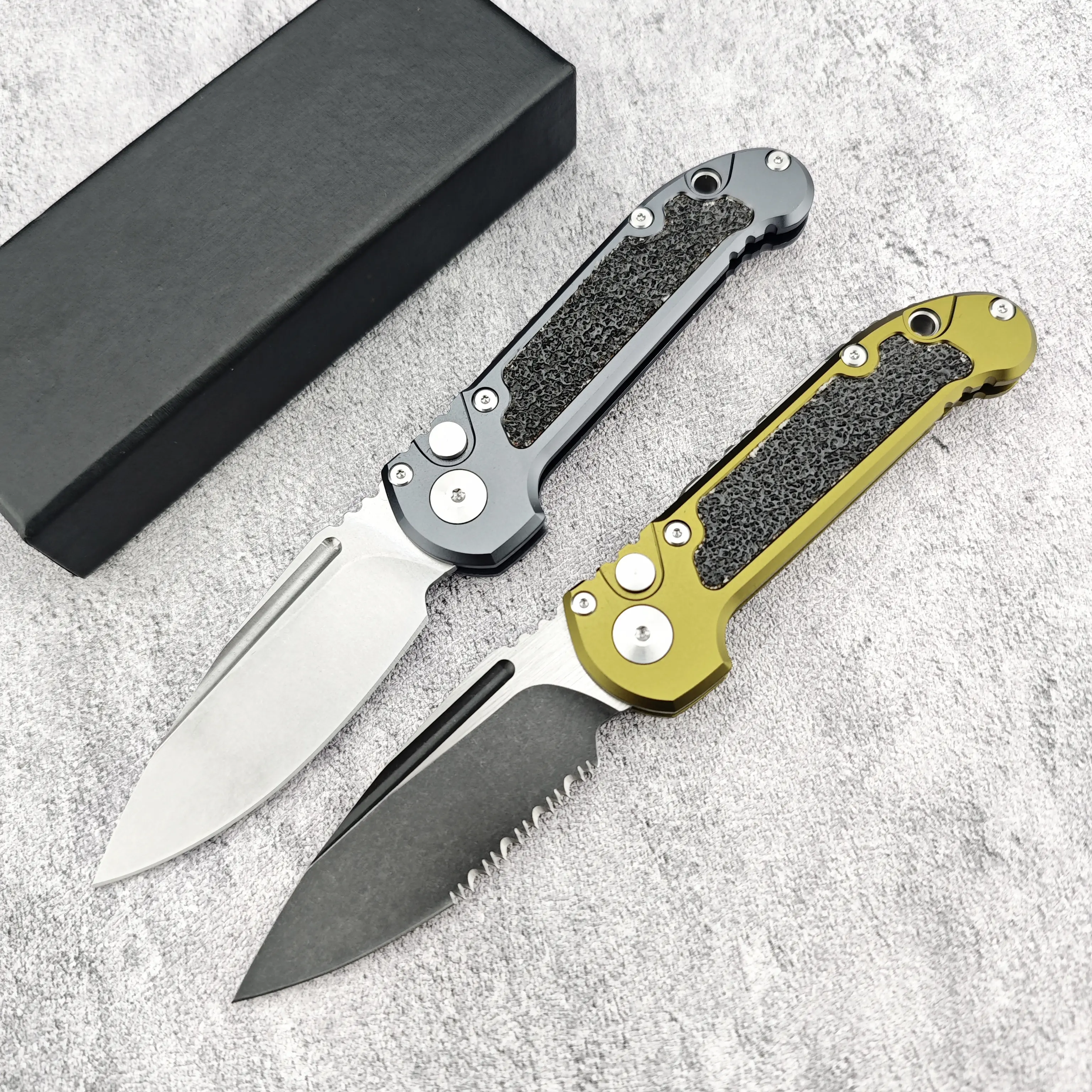 Camping Outdoor Knife EDC Folding Pocket Knife D2 Steel Blade Aluminum Handle Designed for Wilderness Survival