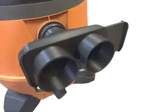Ridgid Shop Vac Y Splitter Dual Hose Connector Blast Gate | Wet/Dry Vacuum Accessory | Heavy-Duty Tool