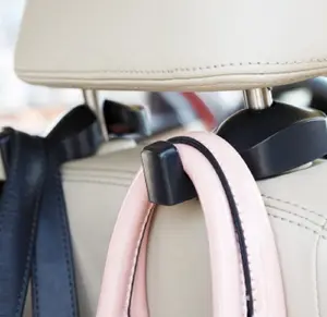 2-Pack Car Seat Headrest Hooks - Durable Backseat Hangers for Purses, Bags, and Clothes TIKA