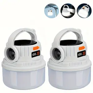 2/4Pack Outdoor Portable Camping Lantern Set Portable Flashlights USB and Solar Charging Dual-Power Flashlight Includes USB Charging Cable 4-Mode Lantern Ideal for Camping, Night Hiking, Street Vending, and All Lighting Needs