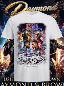 Raymond & Brown R&B Custom Tshirt - High-Energy Design Featuring Iconic Performers and Timeless Hits for Menswear Top