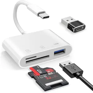 USB C SD Card Reader,USB C for  15 16/iPad//Laptop,3 in 1 sd Card Reader with Dual Slots & USB Port for  MacBook Pro/Air/Mini Android Laptop  USBC Typec Devices