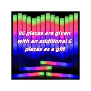 100/30pcs Foam Glow Sticks, Bulk Glow Sticks,  Foam Sticks For Parties In The Dark, Three Color Flashing Modes, Perfect Party Favors For Weddings, Dances, Concerts And Outdoor Events, Suitable For Birthday Parties, Halloween And Christmas