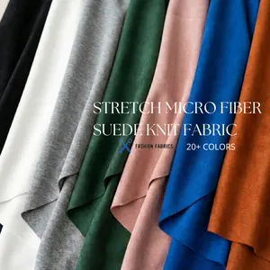 Stretch Micro Suede Knit Fabric - Sold By The Yard