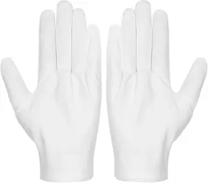 Cotton Gloves, Selizo 3 Pairs White Cotton Gloves Gloves for Women Men Eczema Dry Hands Moisturizing Serving Archival Cleaning Jewelry Silver Inspection