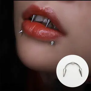 Titanium Steel Japanese Dracula Demon Nail Smile Nail Piercing Jewelry Zombie Tooth Tie Vampire Tiger Tooth Nails