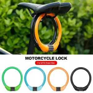 Bicycle Lock, 4-digit Password Anti-theft Bike Lock, Portable Chain Number Lock, Motorcycle Combination Padlock, Cycling Accessories