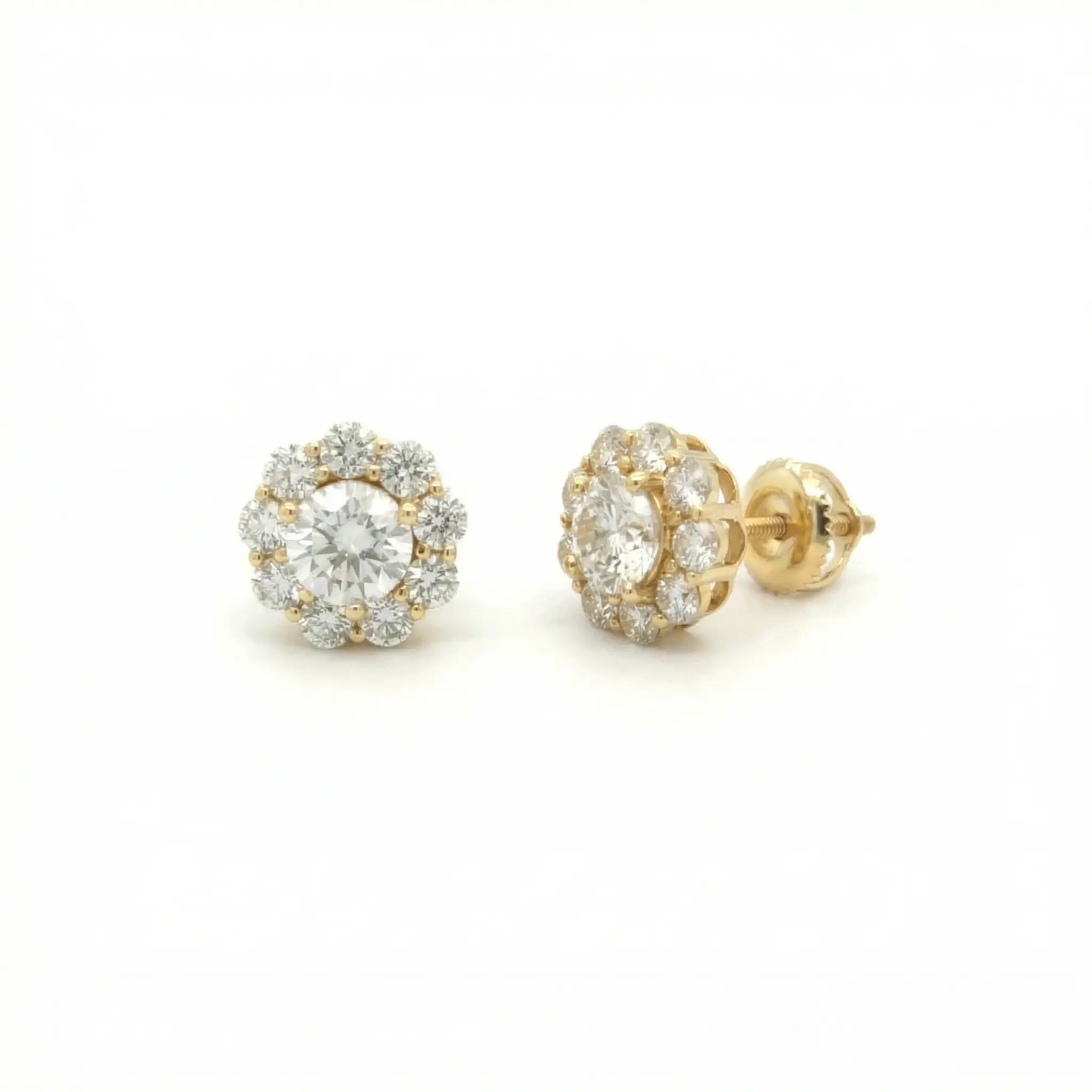 Sterling Silver Dainty Flower Cluster Stud Earrings, for Everyday Wear