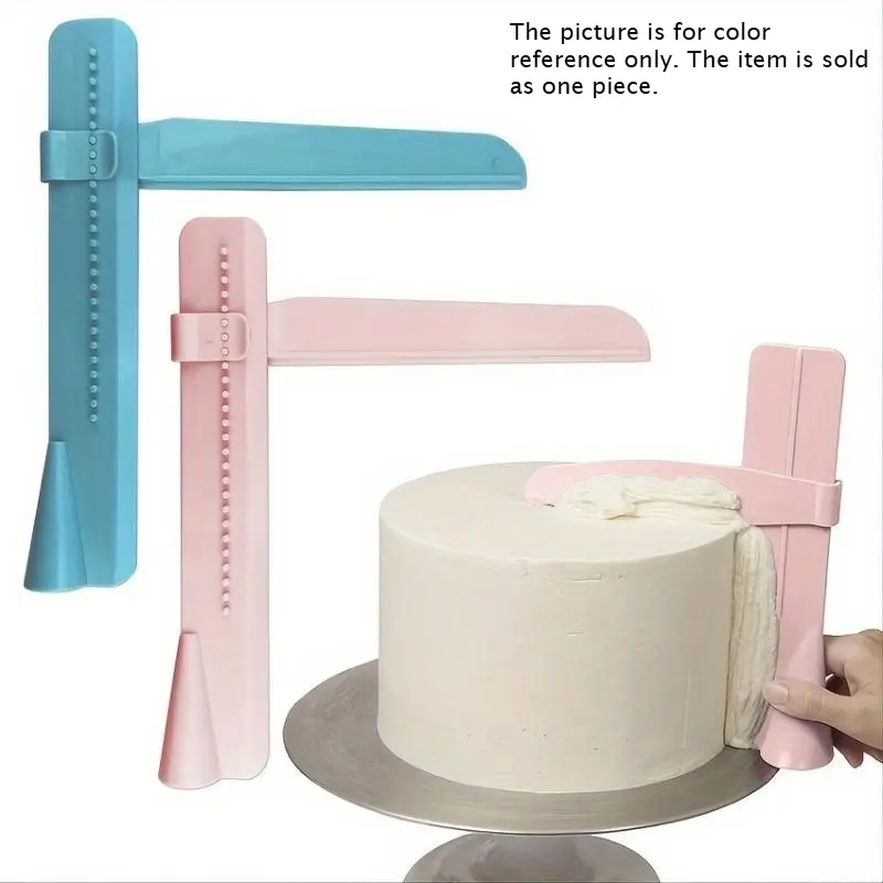 Upgrade Your Baking with this Adjustable Height Fondant Scraper - Detachable Design for Mousse Cake!