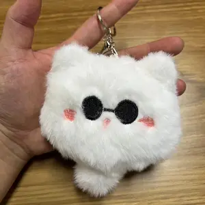 Jujutsu Kaisen Satoru Gojo White Cat Plush Pendant Cosplay 10cm Pet Cute Stuffed Doll Keychain Bag Decoration Toy