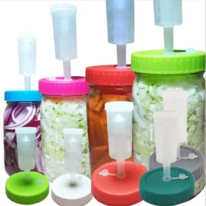 Mason Jar Fermentation Lid Single Direction Exhaust Valve, Wide Mouth Kimchi Cover 86mm, Mason Bottle Pickle Lid, Food Grade Safe