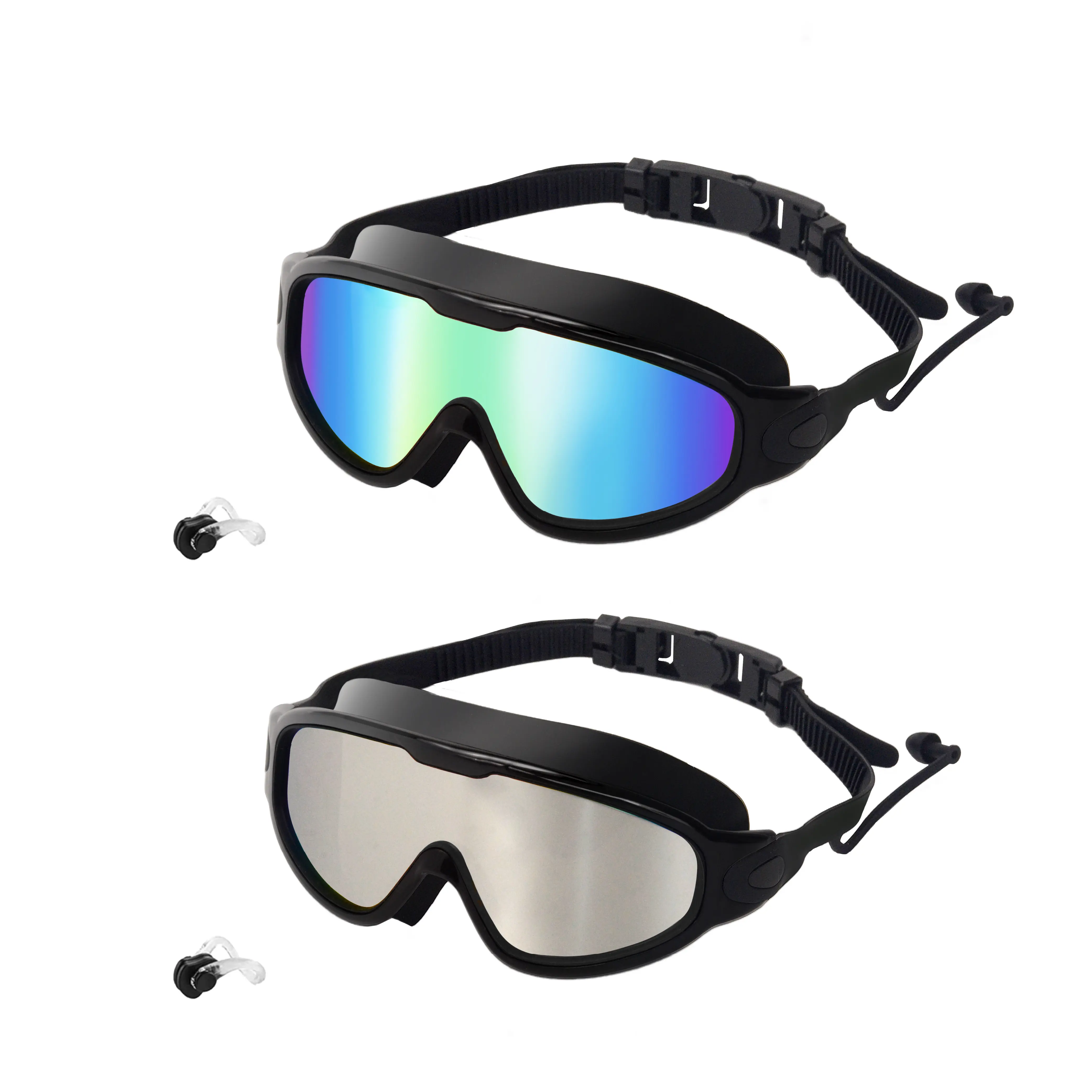 Swim Goggles 2 Pack, Wide View Anti Fog&UV Swimming Goggles for Audlt, No Leaking Swim Glasses for Men Women Kids dealsforyoudays