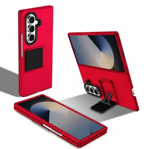 Foldable Phone Case for Samsung Galaxy Z Fold 7 and 6 5g, Adjustable Stand, Matte Back Cover, Shockproof Protection Design