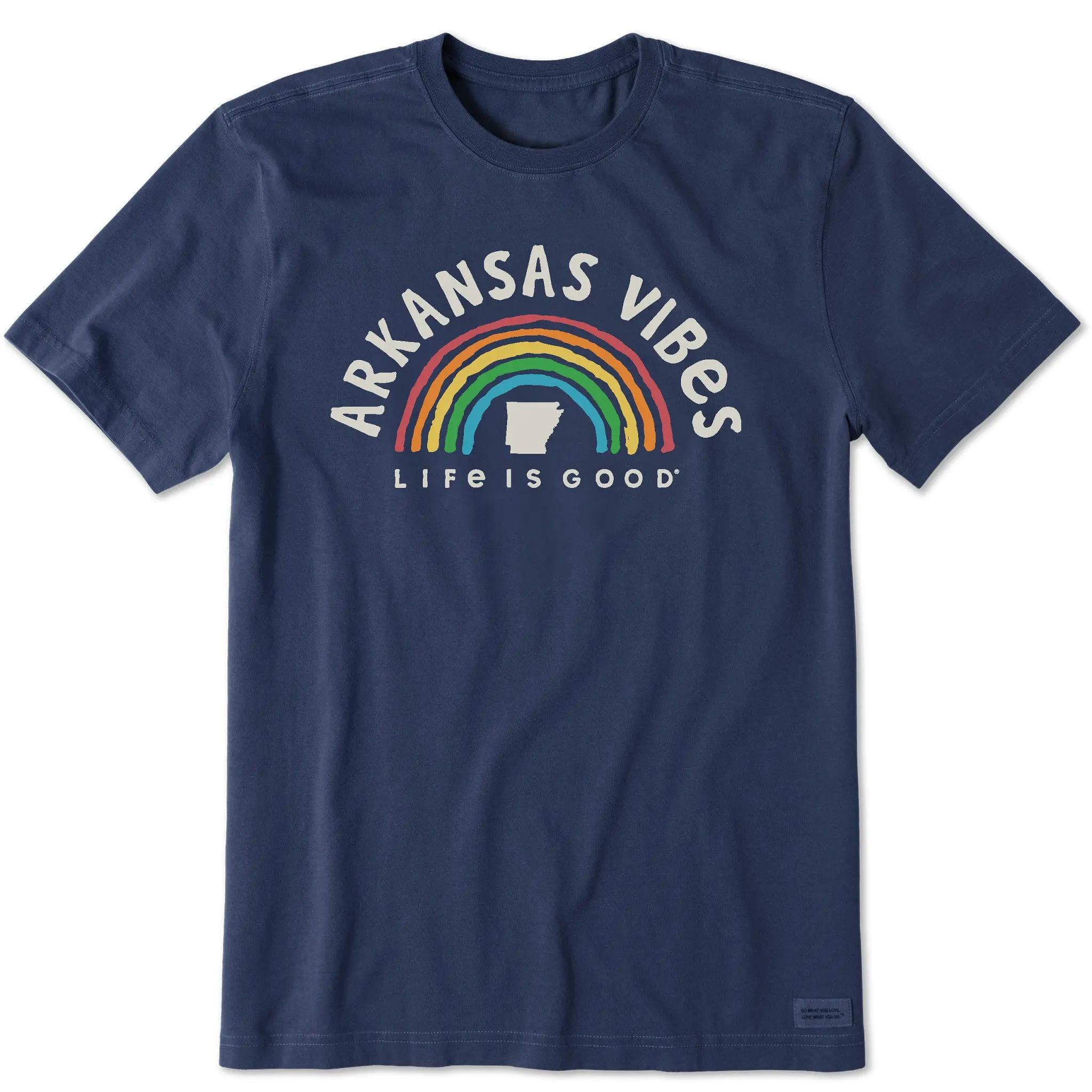 Men's Arkansas Rainbow Vibes Short Sleeve Crusher Tee