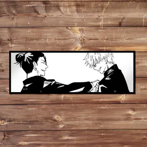 Gojo and Geto Vinyl Sticker - Handmade JDM Slapper Sticker for Waterproof Window, Laptop, Kindle, and Water Bottle