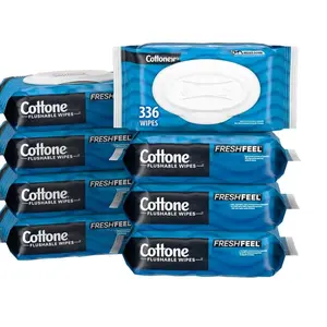 Hot sales Large quantity discounts Flushable Adult Wet Wipes, 80Flip-Top 420-Count Packs (3360 Wipes Total)