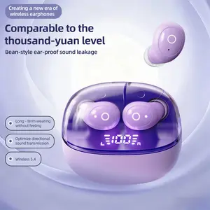 Hidden wireless noise-canceling earphones, Bluetooth 5.4 audio, ultra-mini in-ear design, sports earphones with battery display, quick connection, convenient for emergencies, compatible with Android and iOS. Electronic Headset