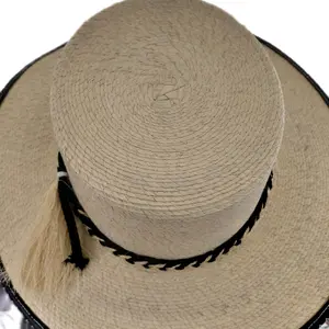 Spanish Straw Hat - Sombrero Español with Unique Design and Tassel Detailing (Large Size)