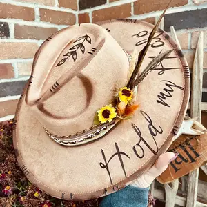 Burned Hat | Hand Burned Hat | Custom | Western | Hat | Cowboy | Hat | Wide Brim Hat | Custom Burned Hat | Custom Felt Hat | Hat Bar Hats | Fort Worth Hats | Custom Cowboy Hat | Etched Hat | KMKCustomsCo | Western Boutique Hat | Fedora |