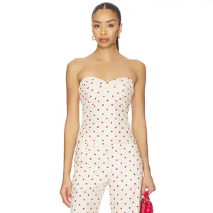 Amanda Uprichard x REVOLVE Soho Top in Beige & Red