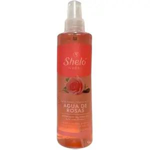 Shelo Nabel Agua de Rosas Facial Tonic with Rosehip Oil Roses & Aloe Vera Extract 8.96 fl oz Aluminum Free Refreshing Spray Bottle Daily Skin Repair Toner