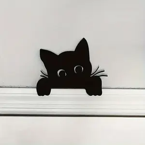 A Rustic Metal Cat Door Top Decoration, a Cheerful Peeking Cat Valentine's Day Door Frame Ornament, an Easy-to-Hang Festive Cat Corner Decoration, a Statue Wall Ornament