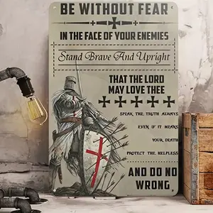 1Pc, Knight And Templar Warrior Quotes, Aluminum Signs, Vintage Metal Aluminum Signs, 7.87''X11.8''/20*30Cm, Outdoor Fun Retro Signs, Outdoor Aluminum Signs, Home Decor Signs, Bar Home Decor, Decorative Signs, Farmhouse Signs, Restroom Signs wall art