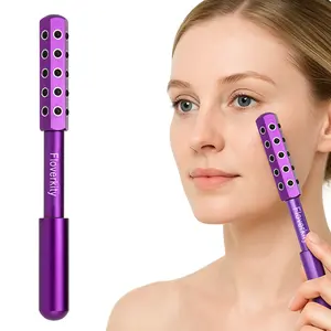 FLOVERKITY V-Lift Face Roller 30 Germanium Stones for Instant Lift, De-Puff & Glow – Your At-Home Anti-Aging Tool!
