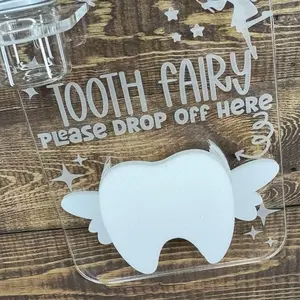 Tooth Fairy Door Hanger | Acrylic Tooth Holder | Kids Tooth Fairy Holder | No More Under Pillow!
