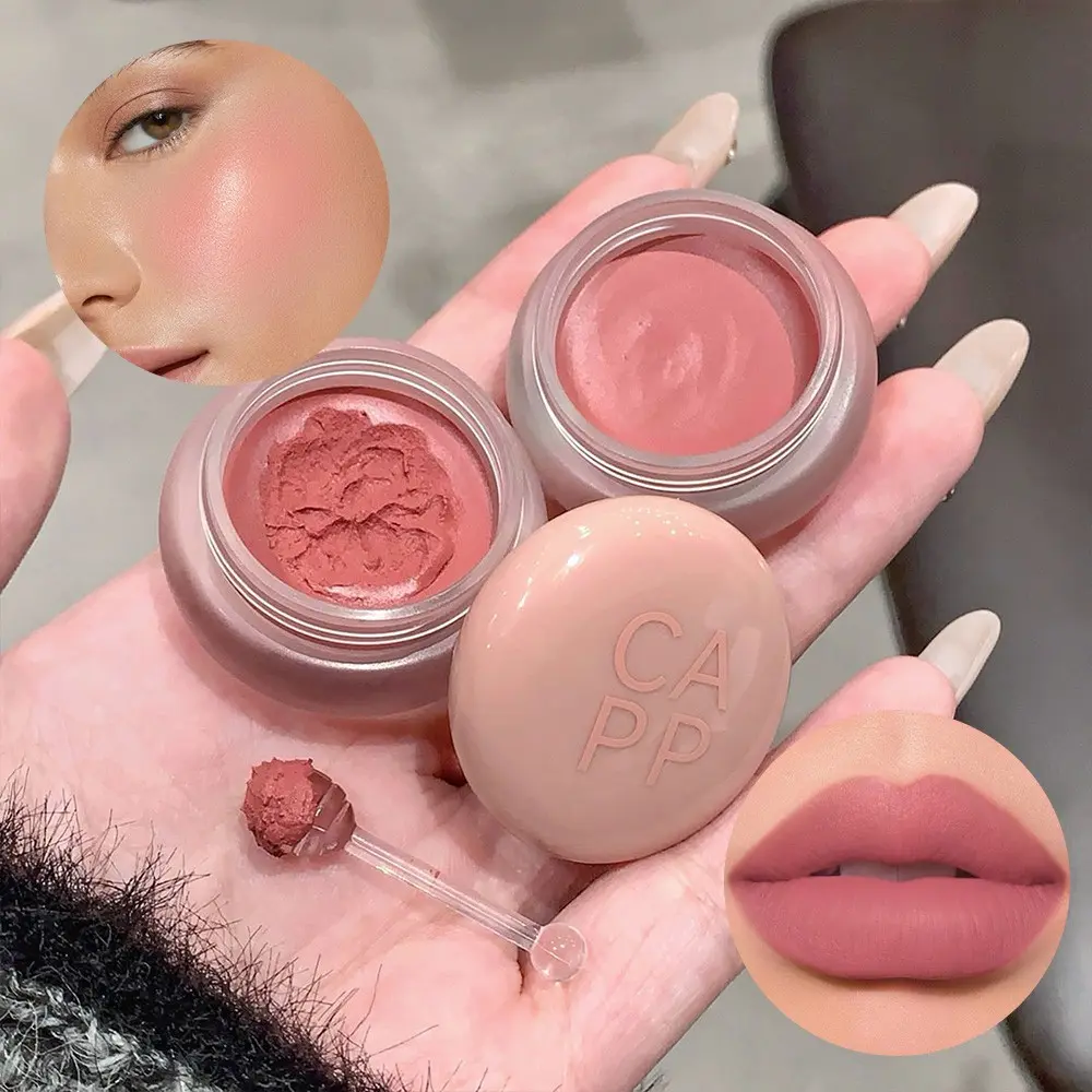 6-Piece Dual-Effect Lip & Cheek Balm, Blush/lipstick, Cheek Makeup Duo, Matte Finish, Perfect Shine for All Occasions, Multi-Use Makeup Balm, Lip Cheek Tint, Lip And Cheek Tint, Cosmetics Products