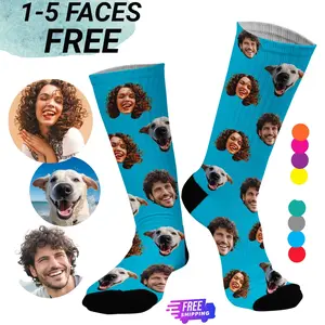 Custom Face Socks for Dad, Personalized Socks with Faces, Funny Father's Day Gift, Custom Photo Socks, Picture Socks, Customized  Dad Socks-Bonniesine-Coolcoolgift
