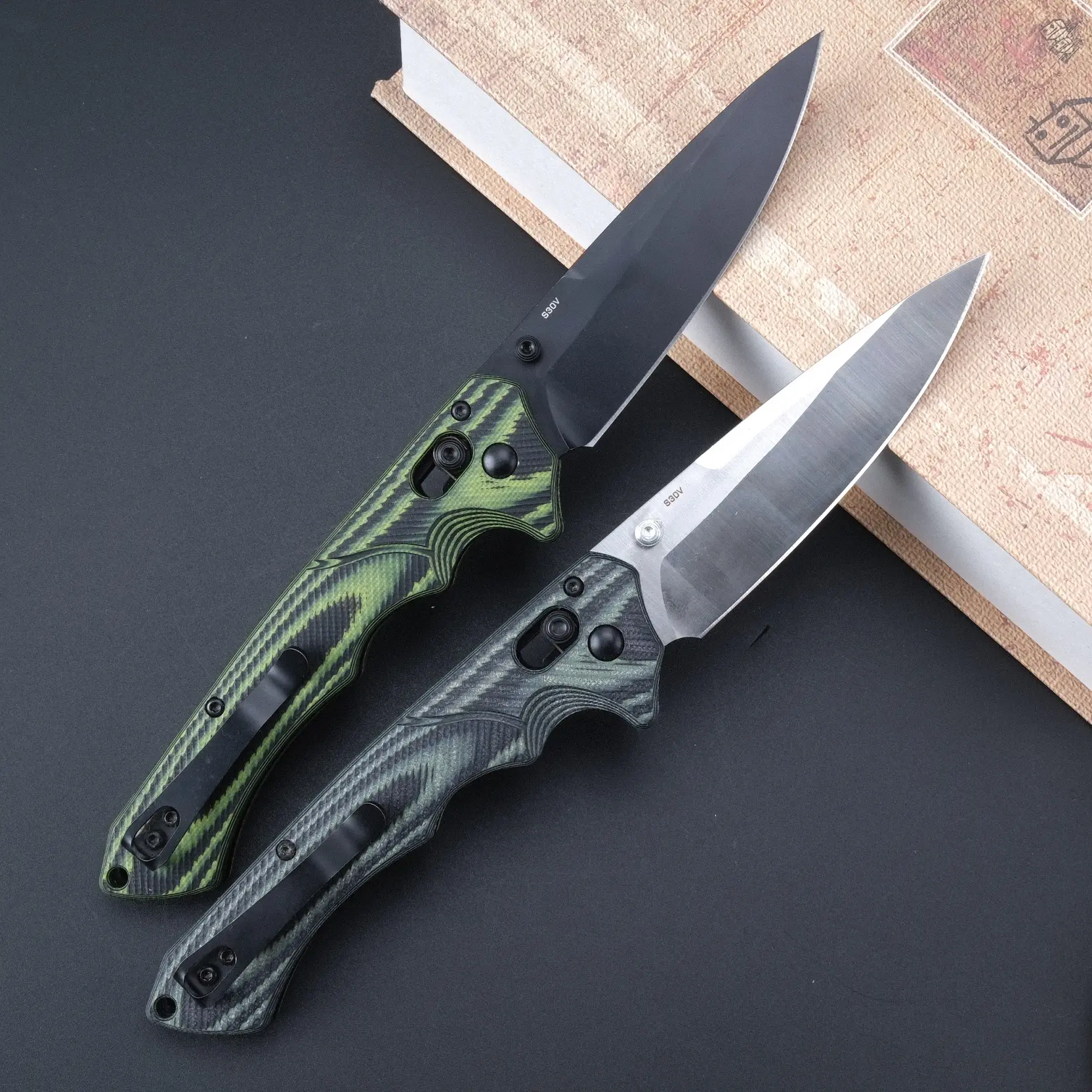Tactical Folding Knife 1401 with G10 Handle for Tactical Grip, High-Hardness Corrosion-Resistant Blade, Compact EDC for Outdoor Camping & Fishing