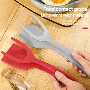 High Temperature Resistant Thick Nylon Egg Frying Spatula, Two-In-One Bread Toast Turner, Pot Handle Pancake Flipper, Durable Kitchen Tool