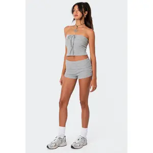 Lizzy Foldover Waffle Shorts