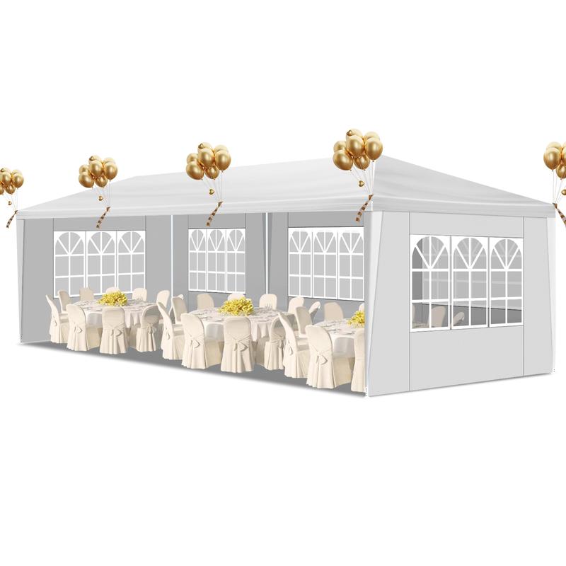 10'x10'/20'/30' Outdoor Canopy Tent, Party Tent with Removable Sidewalls, Event Tents for Parties, Outside Waterproof Wedding Canopy for Birthday, Holiday